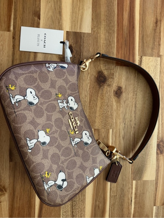 Coach Handbags - Coach x Peanuts Brown Snoopy Shoulder Bag with long strap